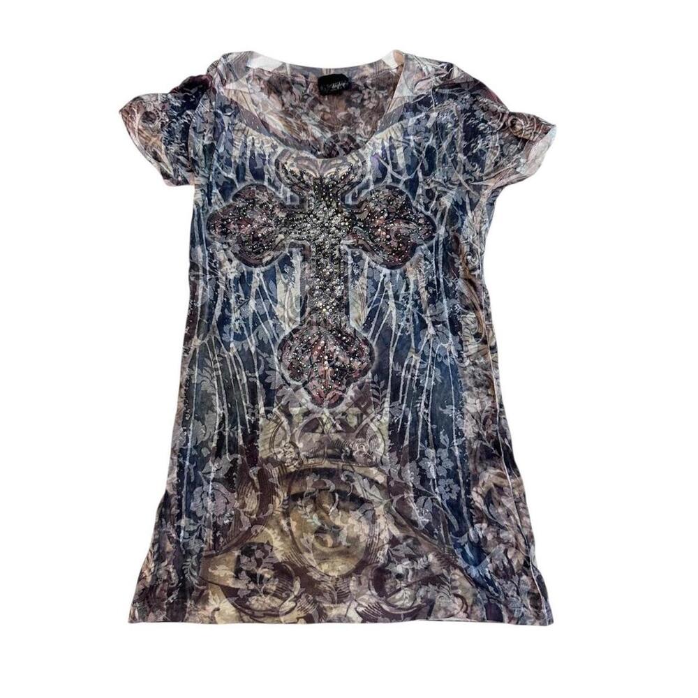 Daytrip Women's Multi and Blue Crop-top